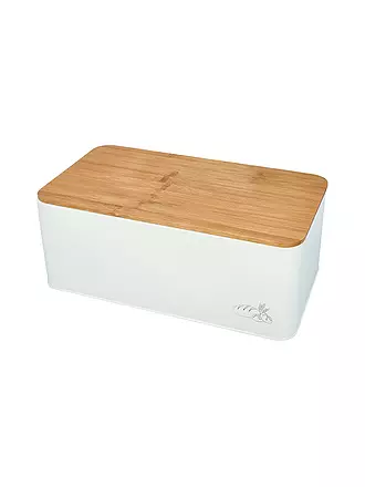 RBV BIRKMANN | Brotkasten mit Deckel 33x18cm Metall/Bambus | 